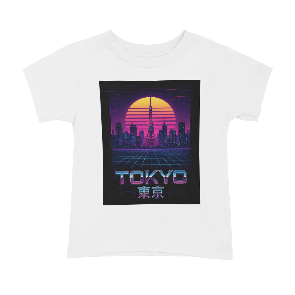 Tokyo Synthwave Skyline Tee