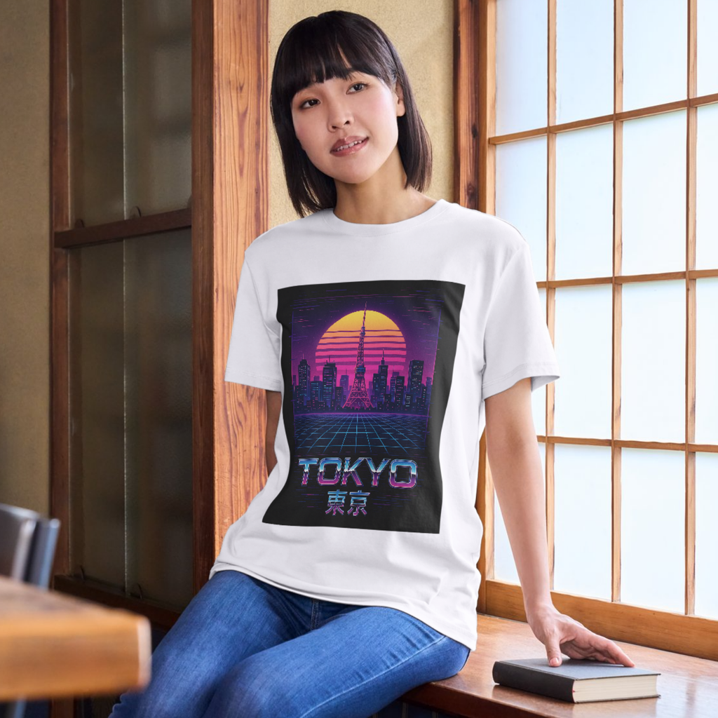 Tokyo Synthwave Skyline Tee